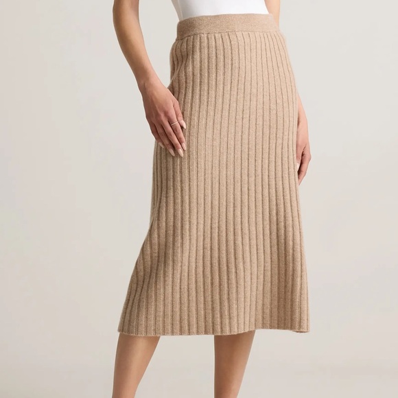 Quince Dresses & Skirts - Quince Tan Ribbed Cashmere Pencil Skirt